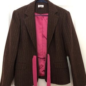 Lily Pulitzer Brown And Pink Blazer